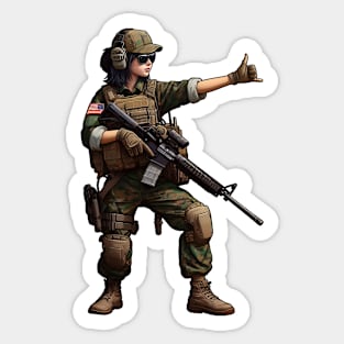 Tactical Girl Sticker